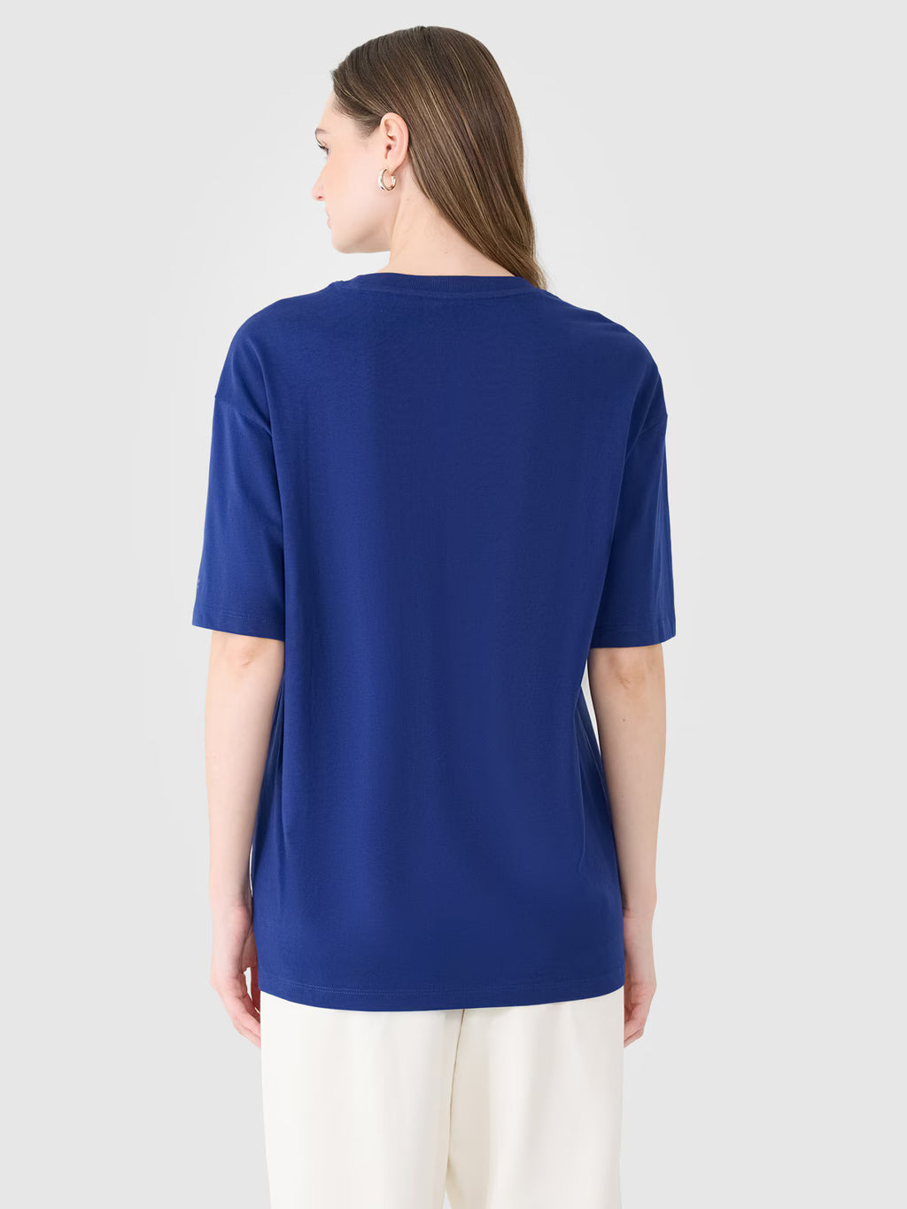 T-shirt oversize gładki damski