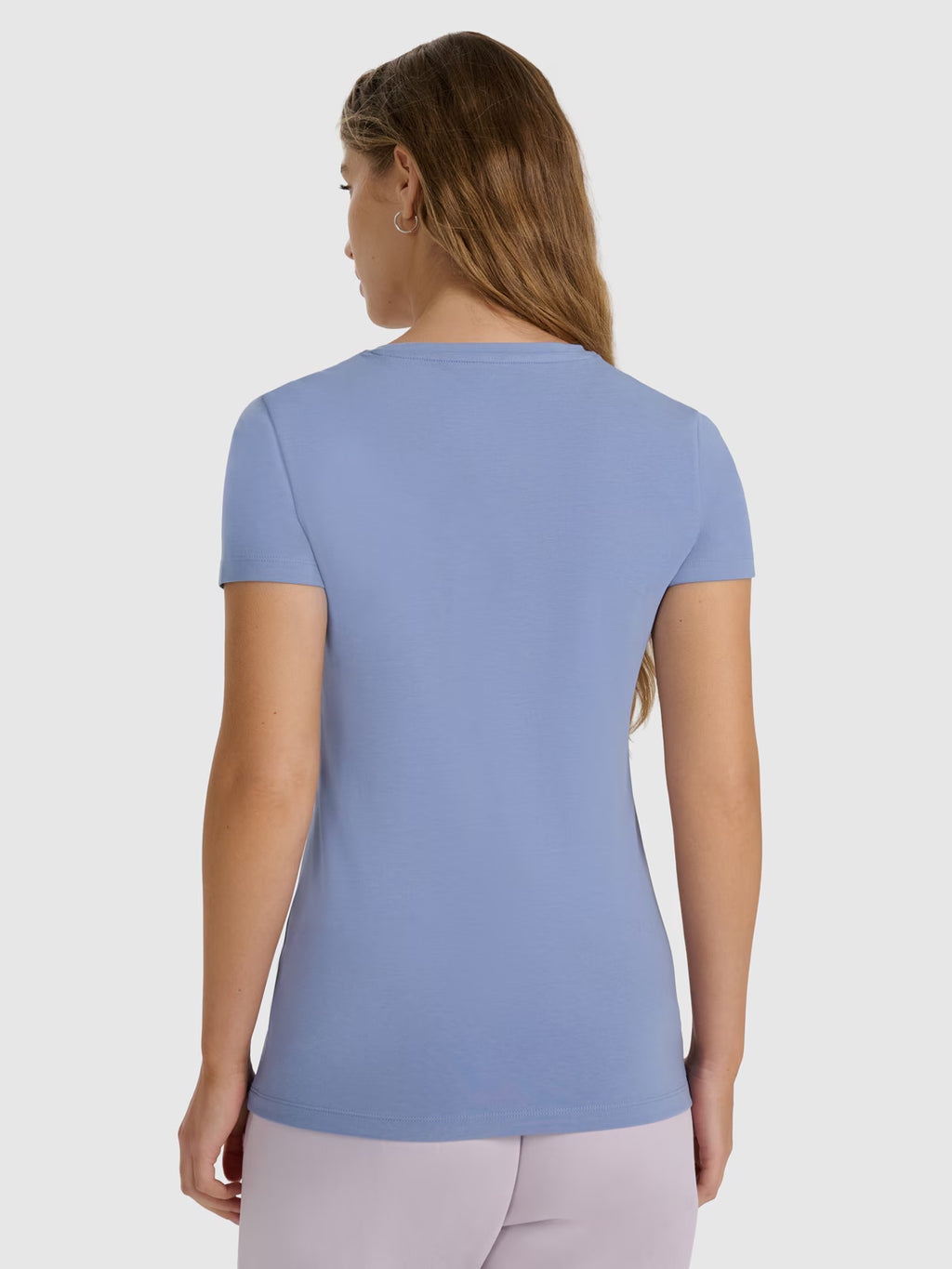 T-shirt slim gładki damski