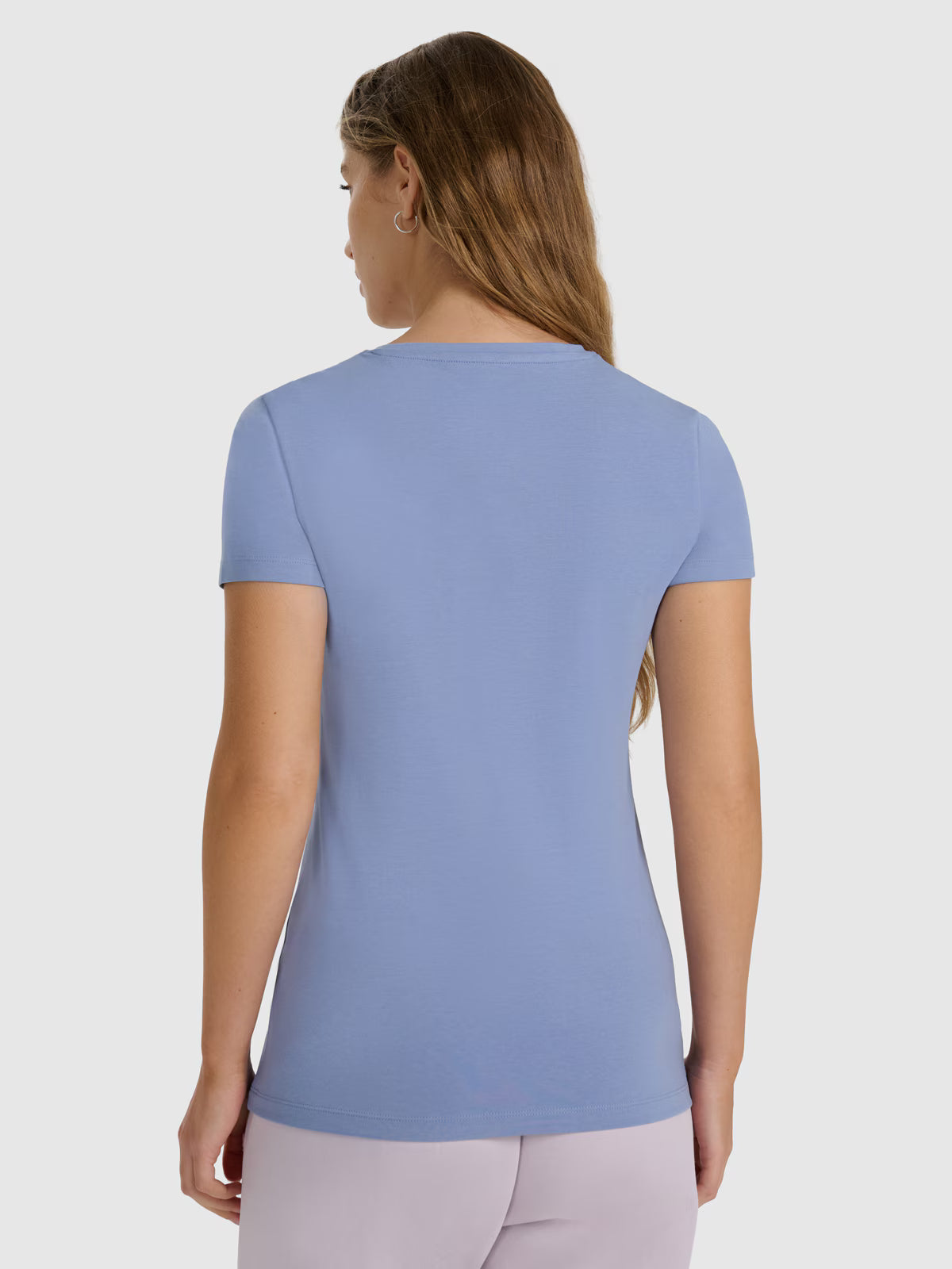 T-shirt slim gładki damski