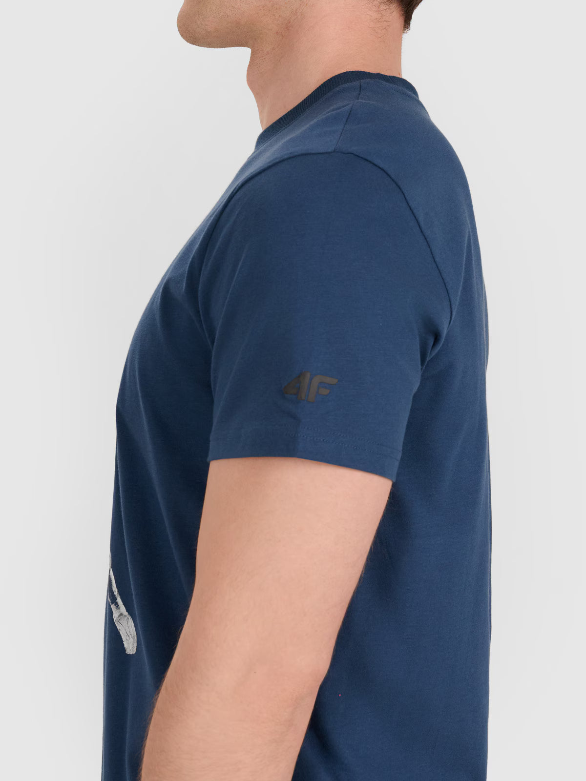 T-shirt regular z nadrukiem siatkarskim męski