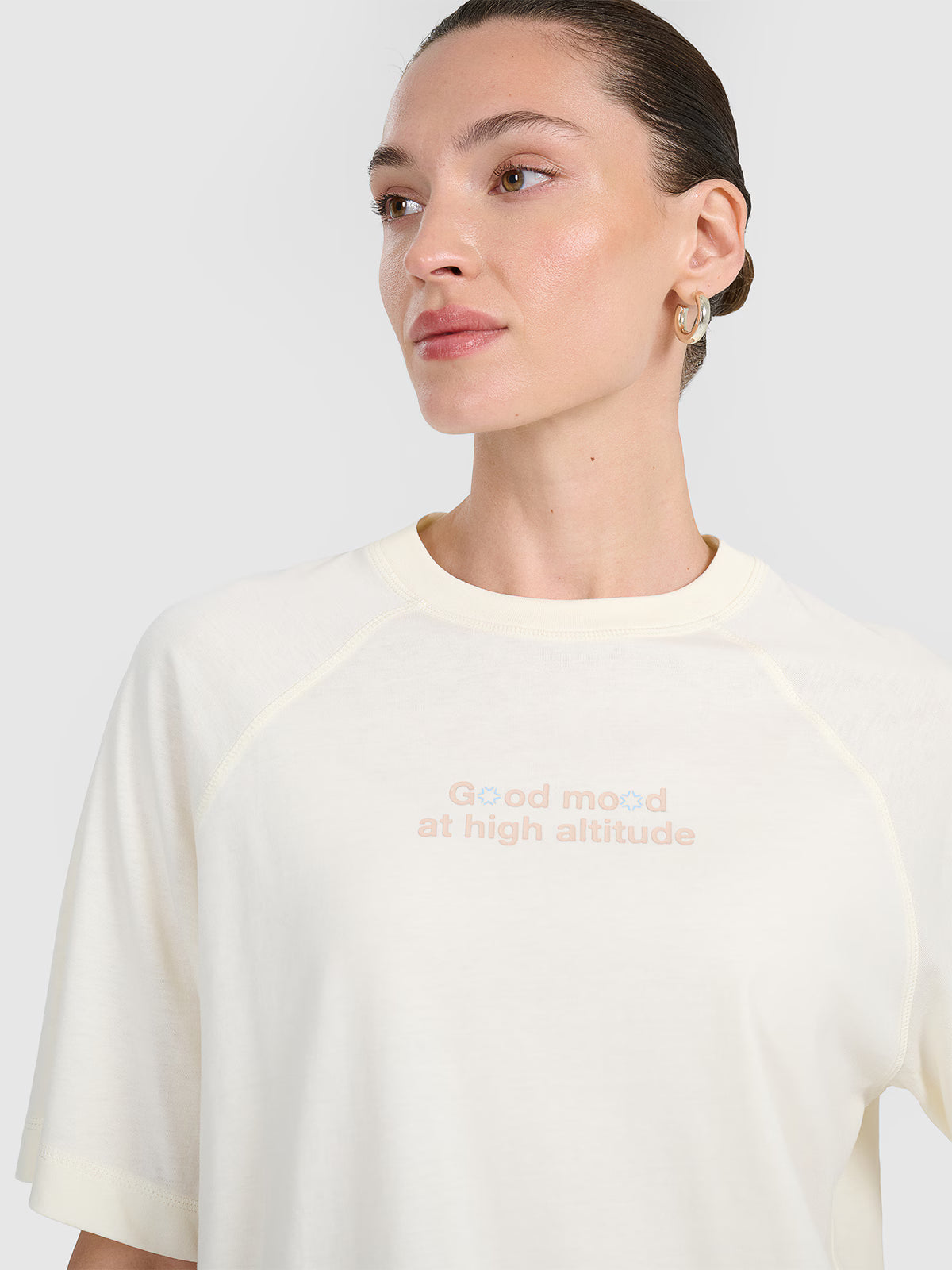 T-shirt oversize z nadrukiem damski