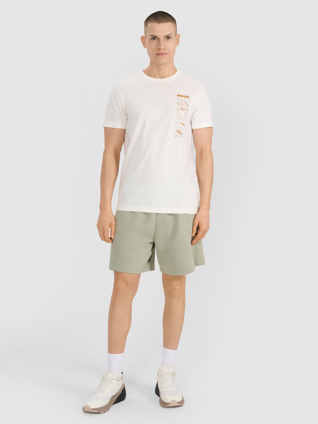 T-shirt regular z nadrukiem męski