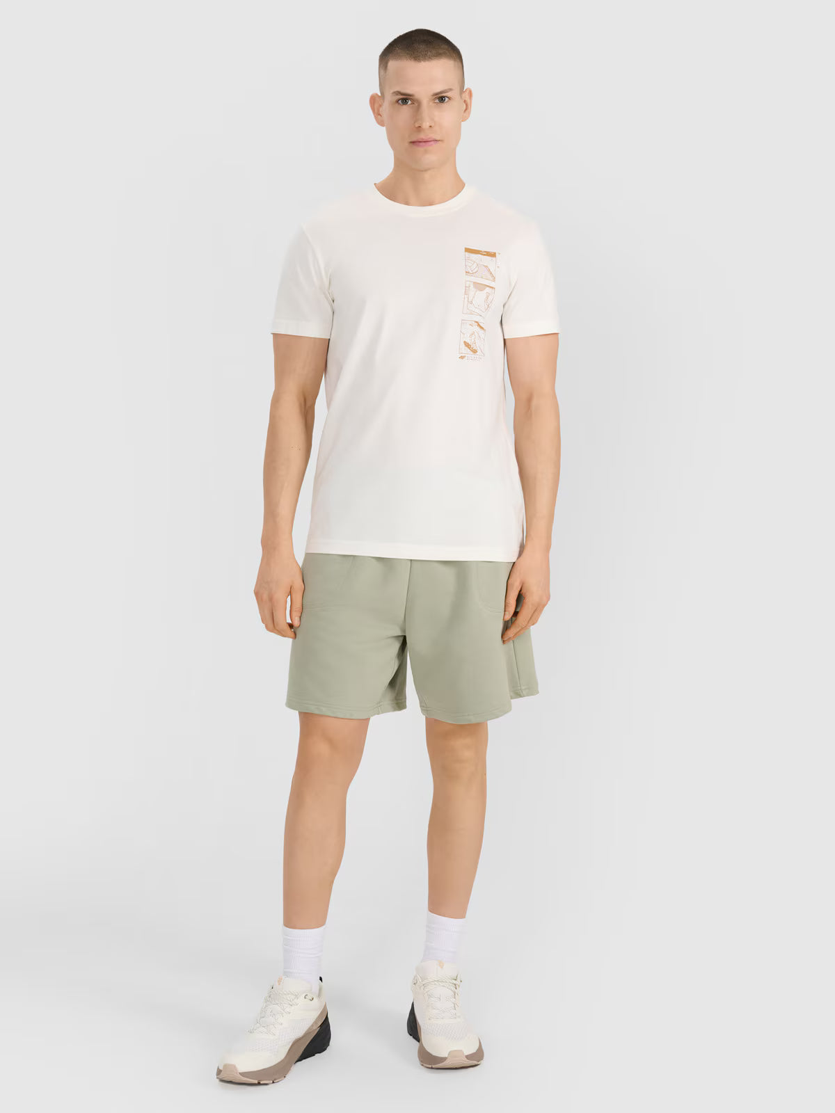 T-shirt regular z nadrukiem męski