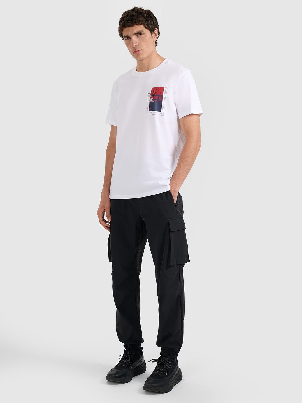 T-shirt regular z nadrukiem męski