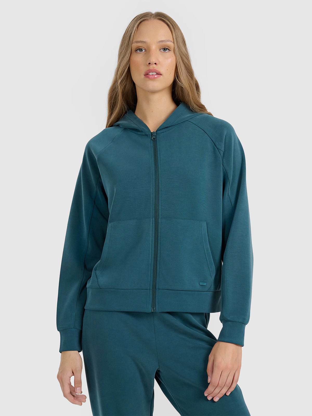 Bluza dresowa rozpinana z modalem damska