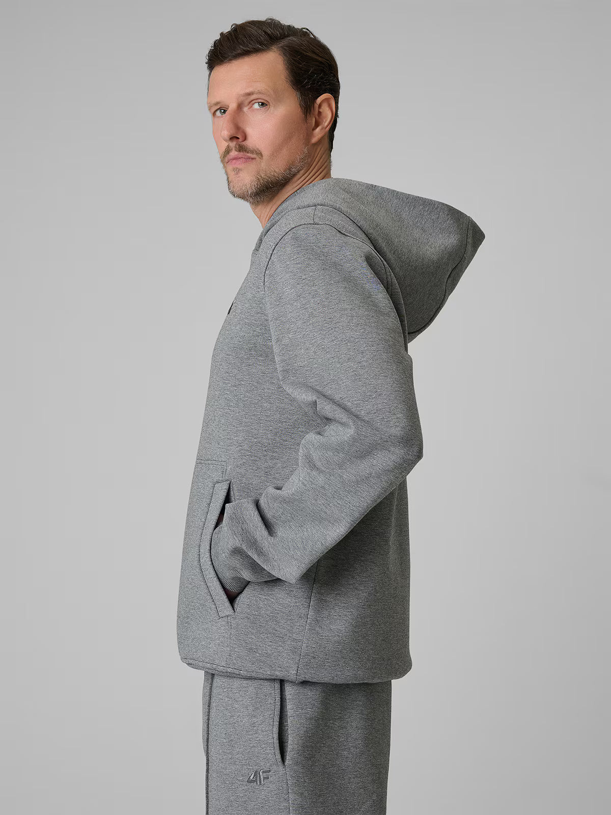 Bluza dresowa regular z kapturem męska