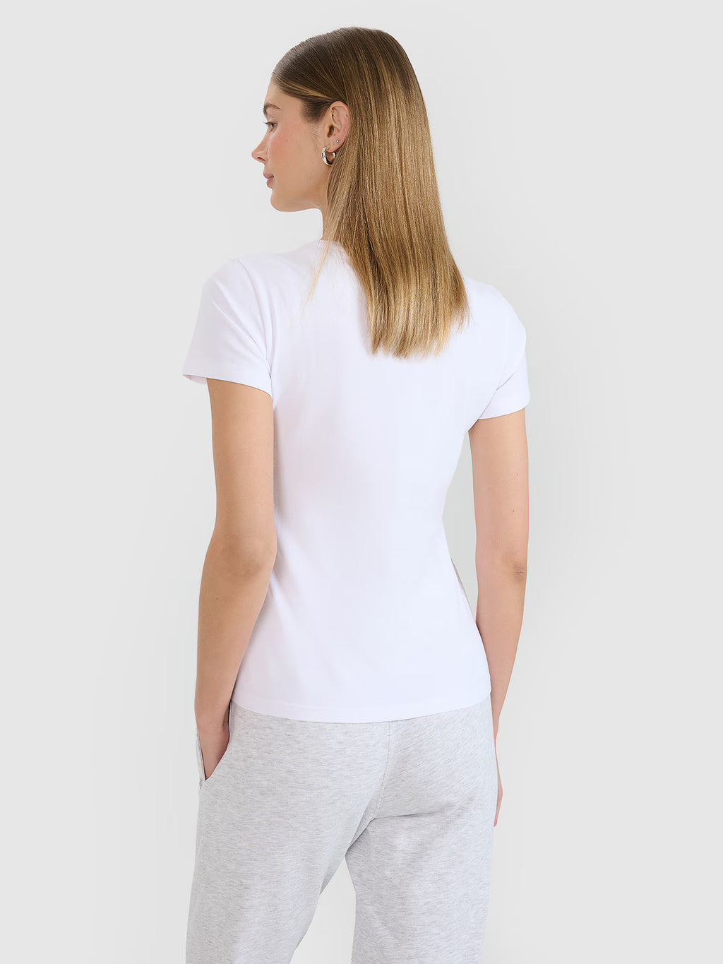 T-shirt slim z nadrukiem damski