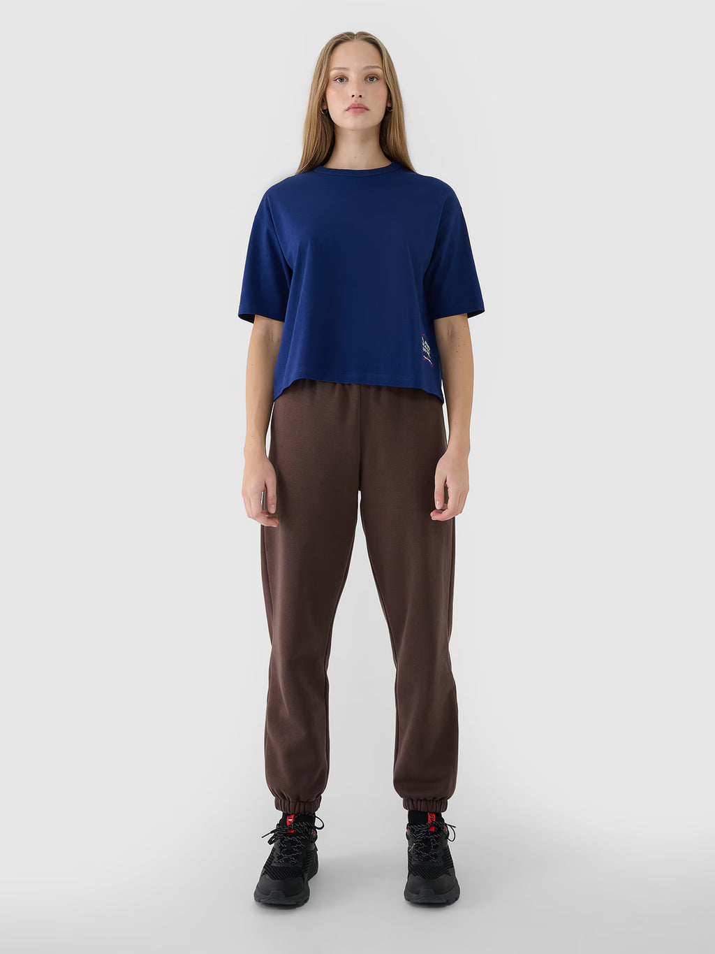 T-shirt oversize z nadrukiem damski