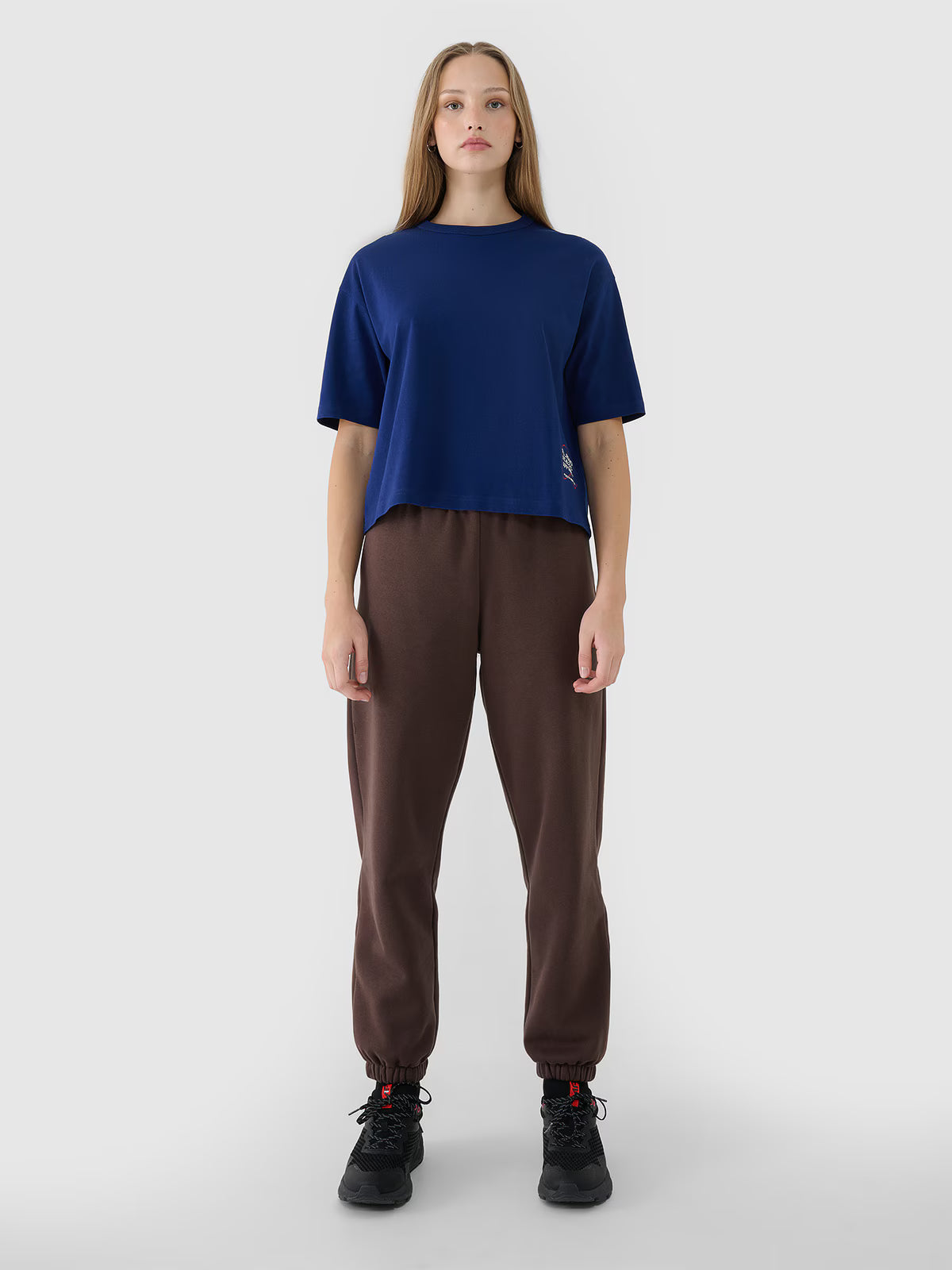 T-shirt oversize z nadrukiem damski