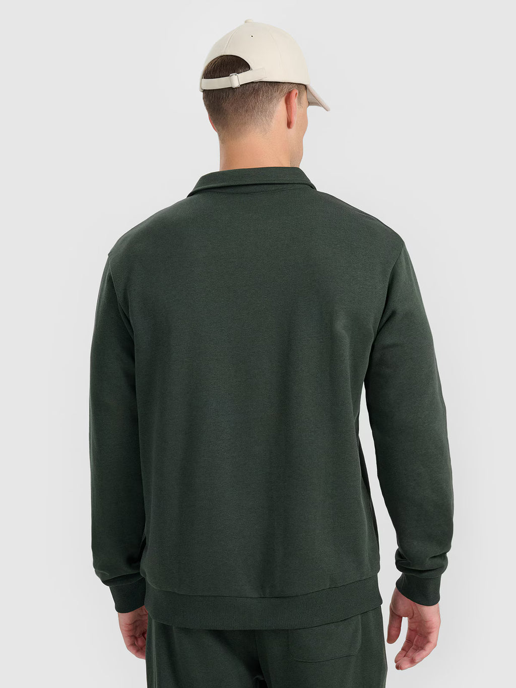 Bluza dresowa regular z kołnierzykiem męska