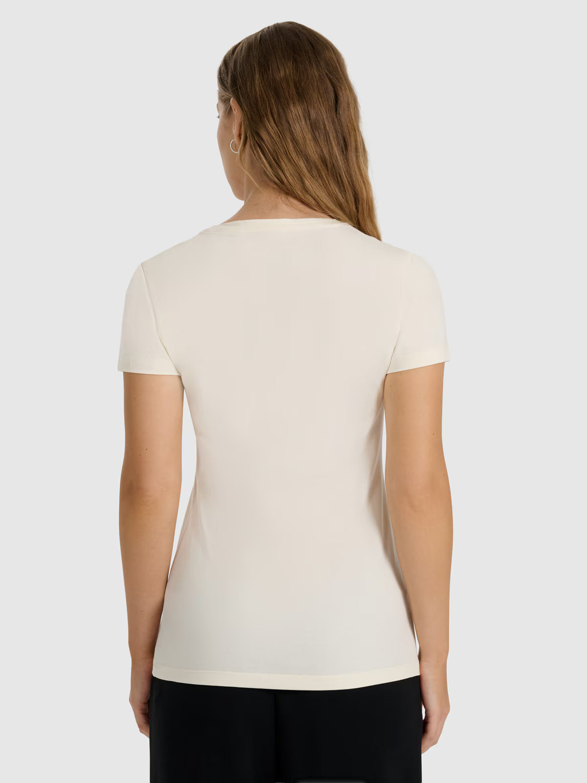 T-shirt slim gładki damski