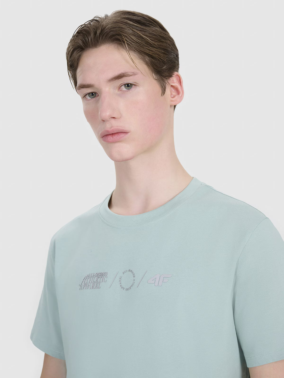 T-shirt regular z nadrukiem męski