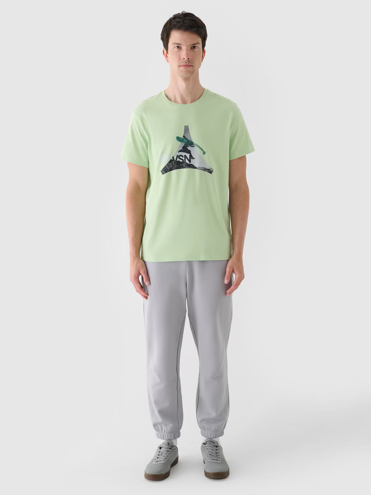 T-shirt regular z nadrukiem męski