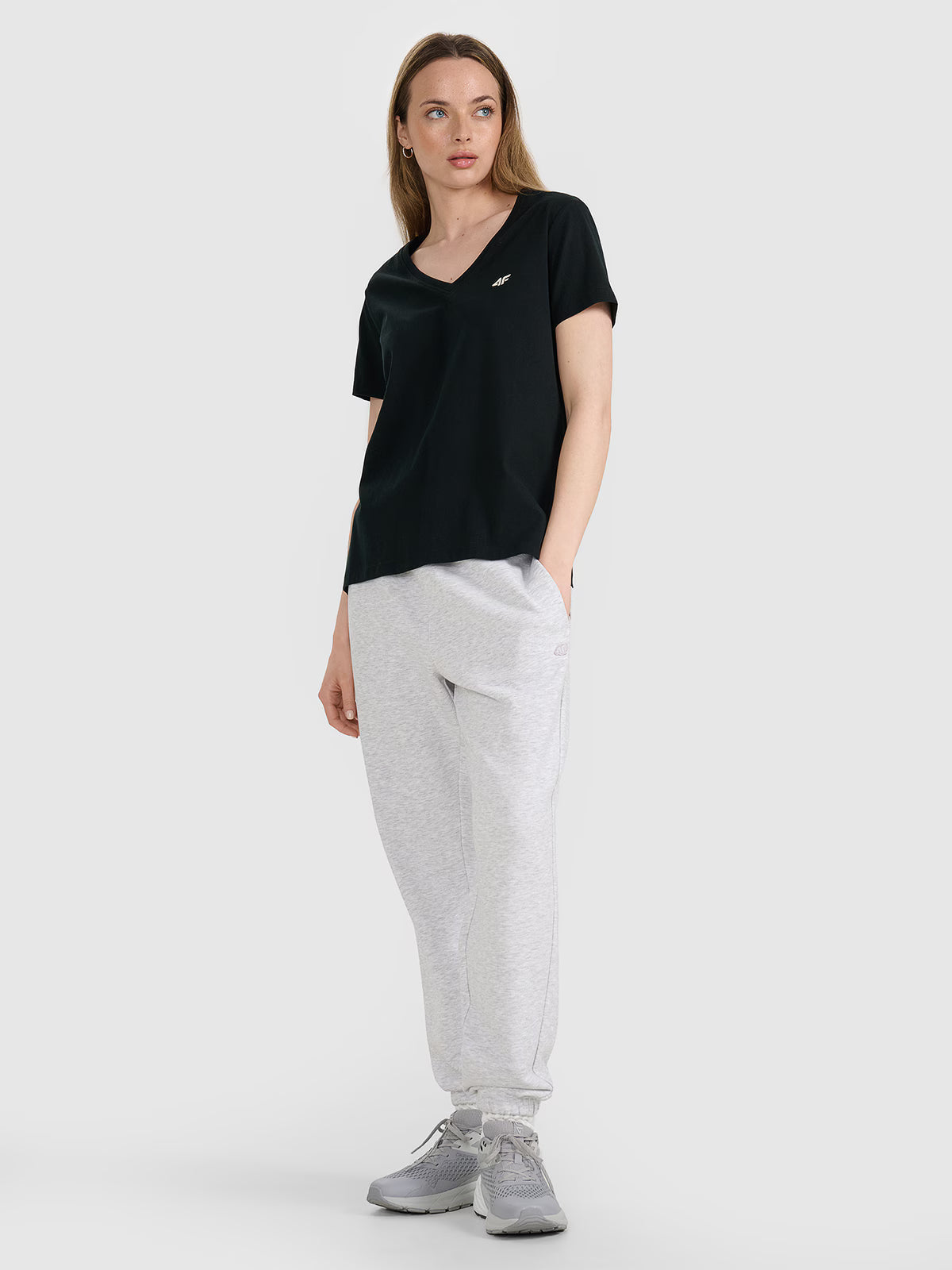 T-shirt oversize gładki damski