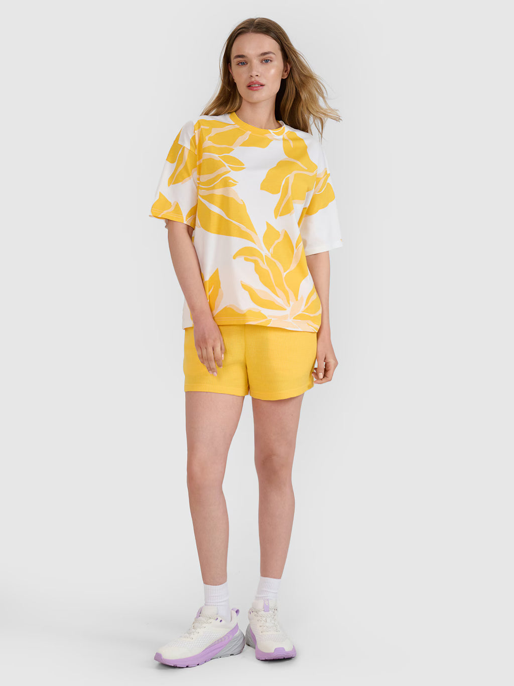 T-shirt oversize z nadrukiem damski
