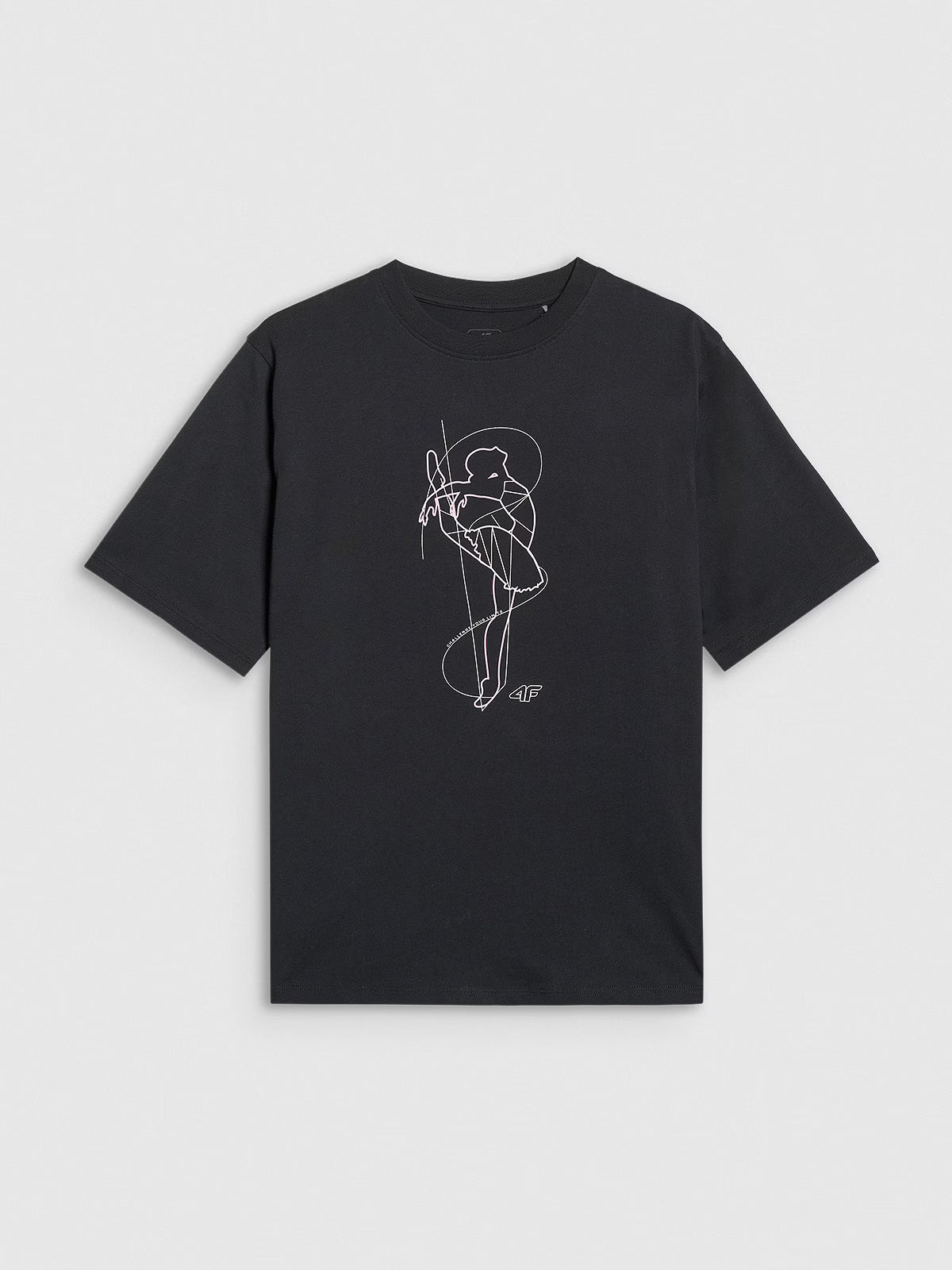 T-shirt oversize z nadrukiem dziewczęcy