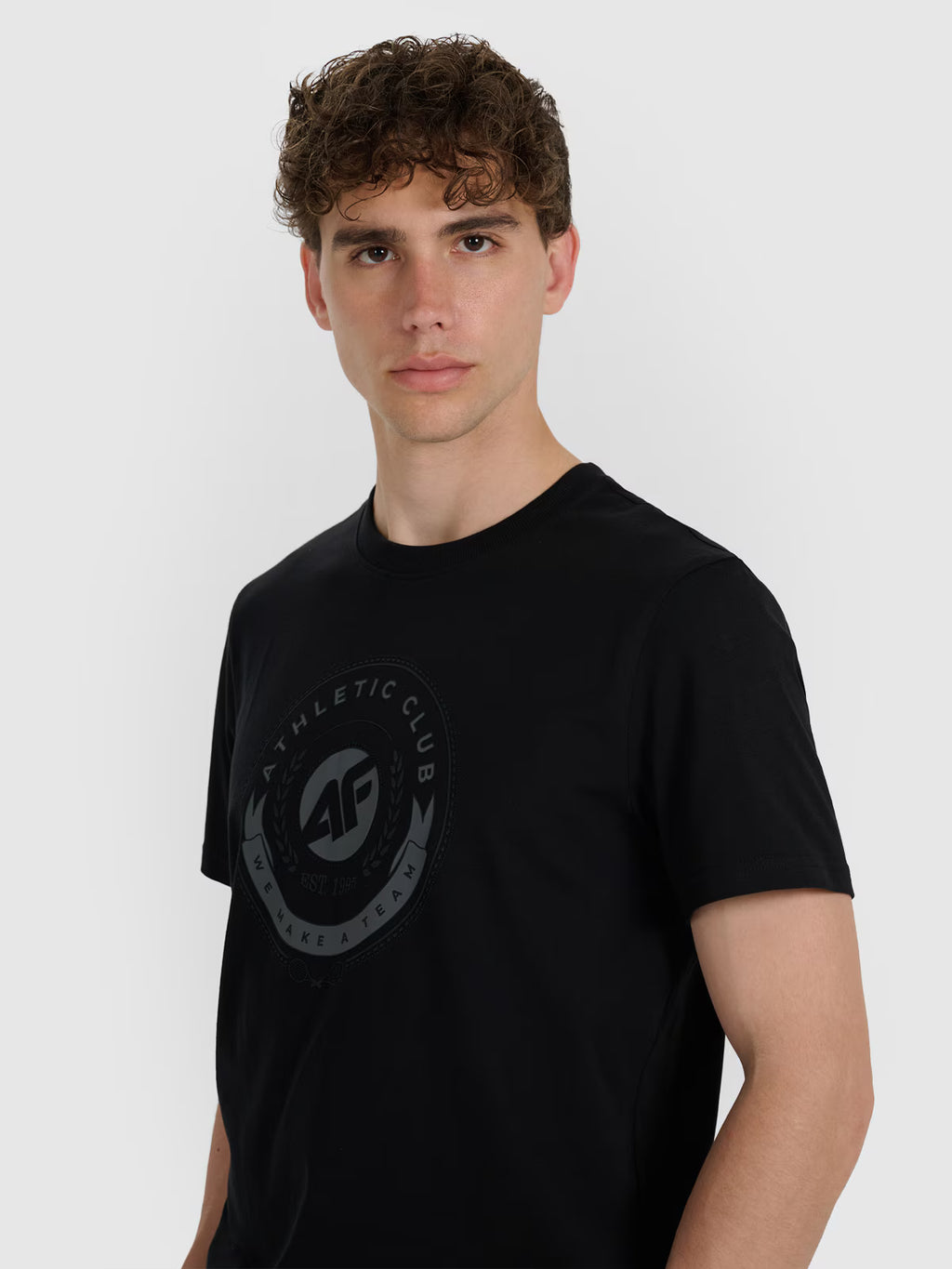 T-shirt regular z nadrukiem męski