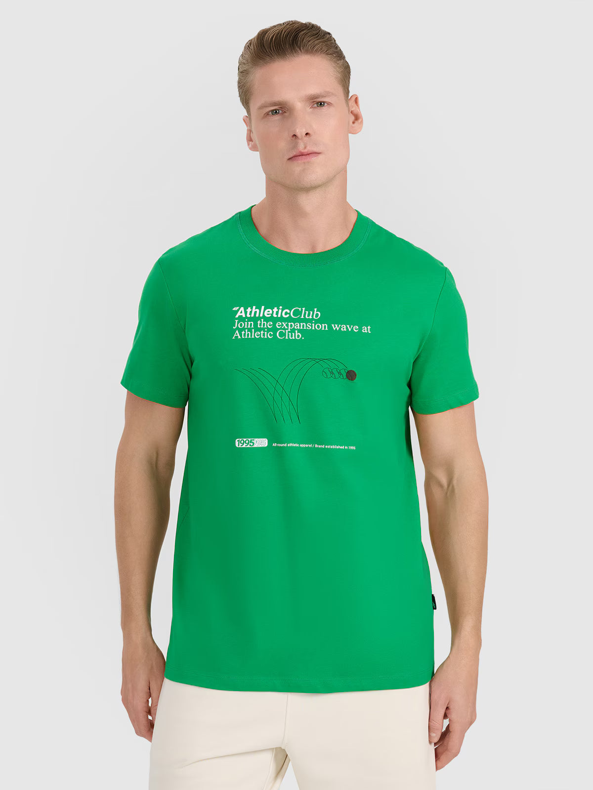 T-shirt regular z nadrukiem męski