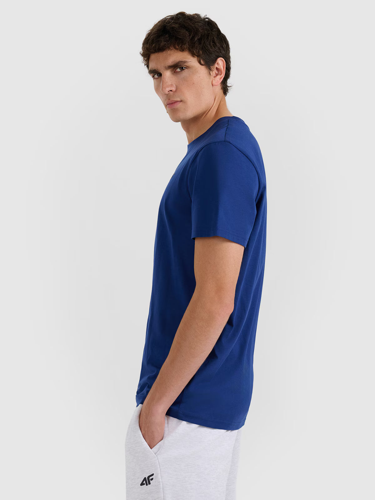 T-shirt regular gładki męski (2-pack)