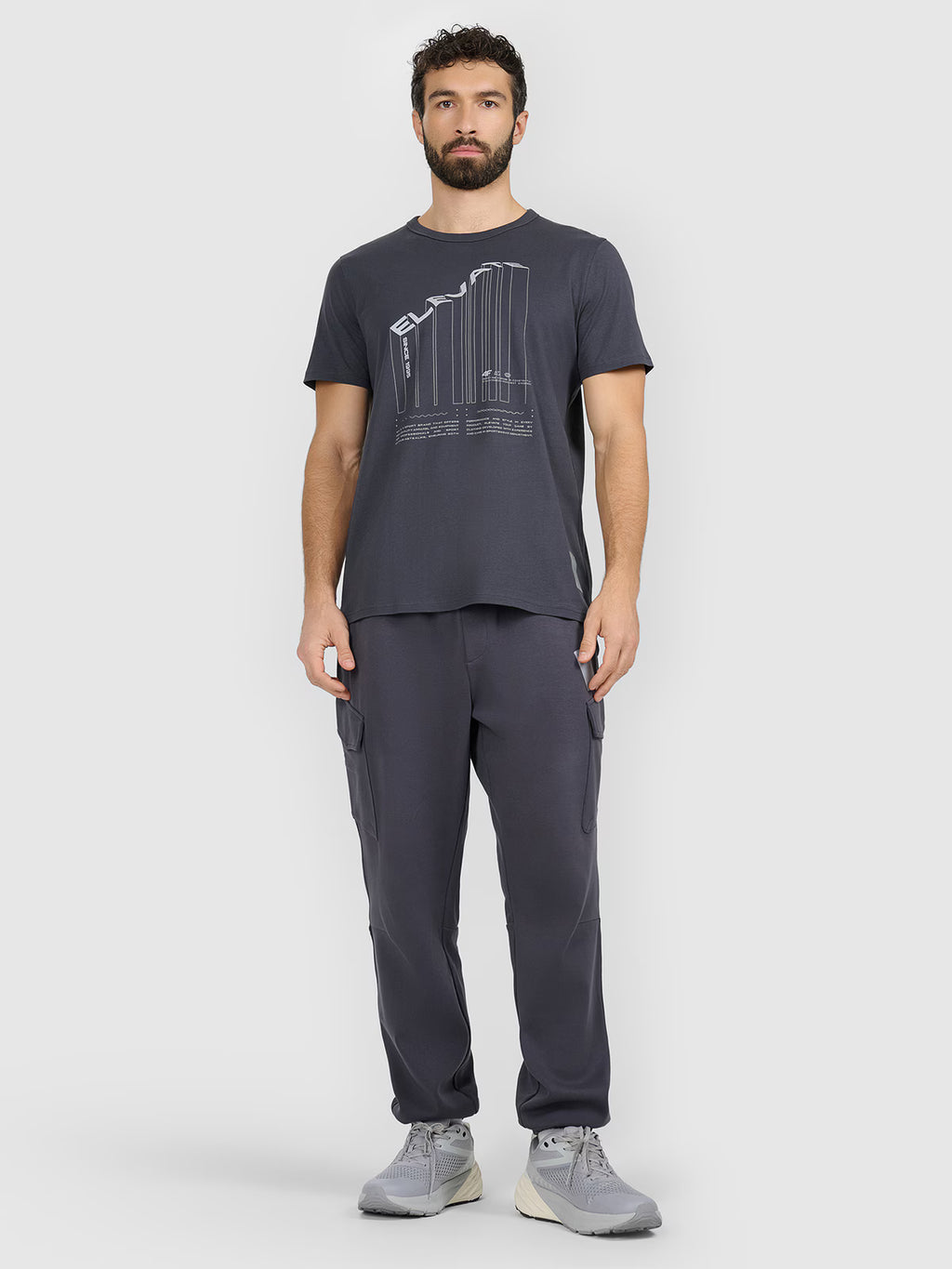 T-shirt regular z nadrukiem męski