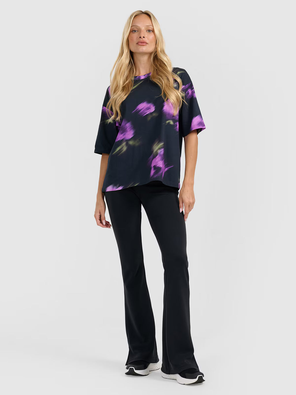 T-shirt oversize z nadrukiem damski
