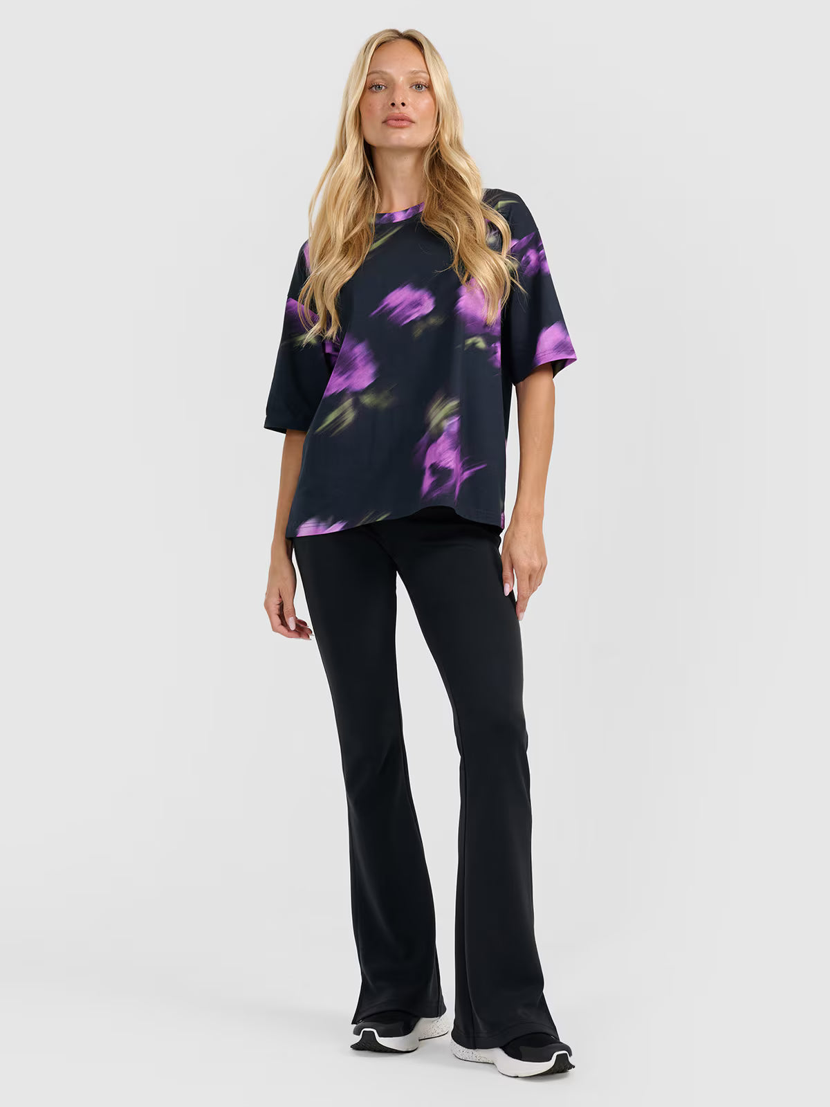 T-shirt oversize z nadrukiem damski