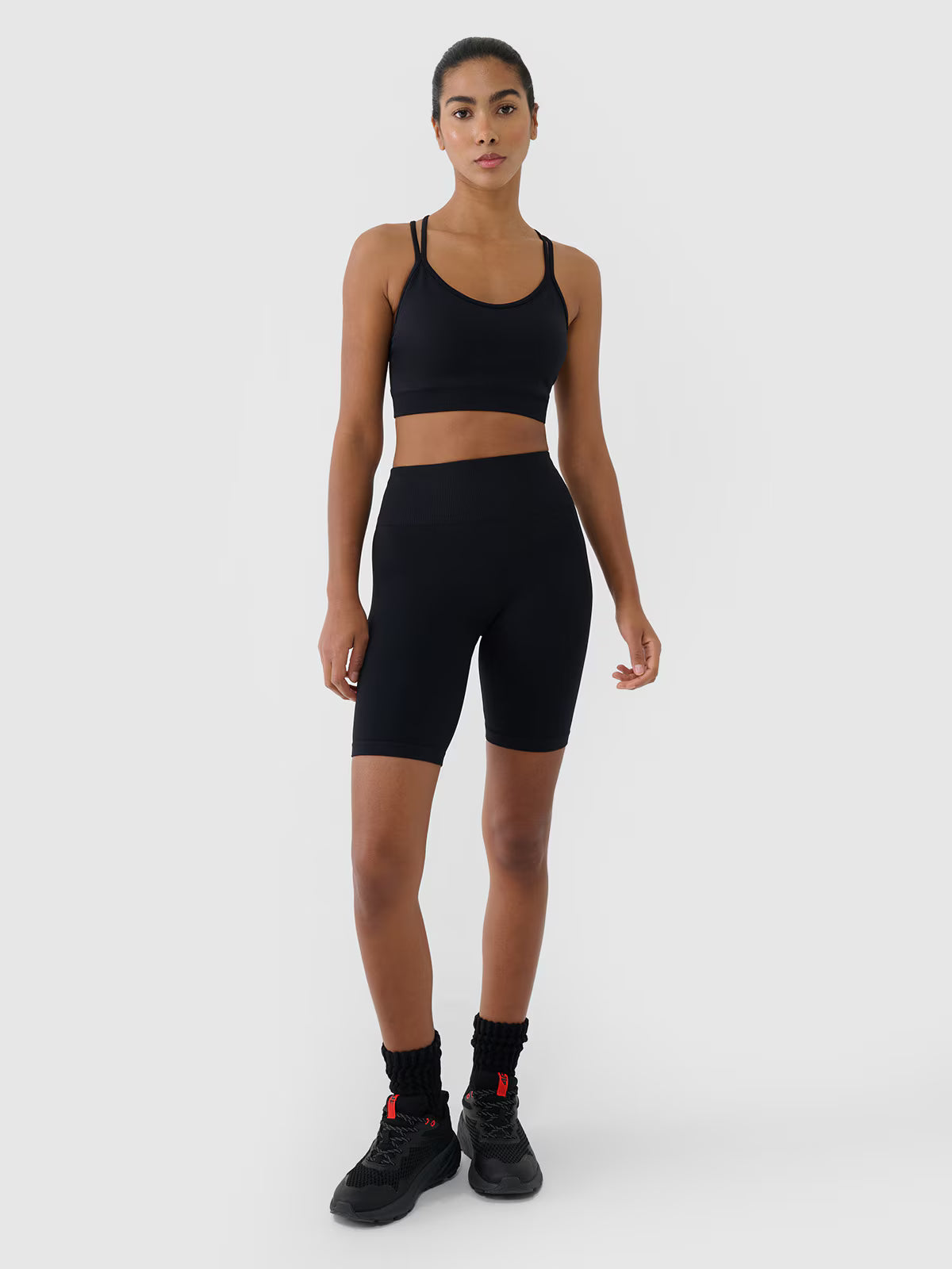 Legginsy kolarki bezszwowe treningowe damskie