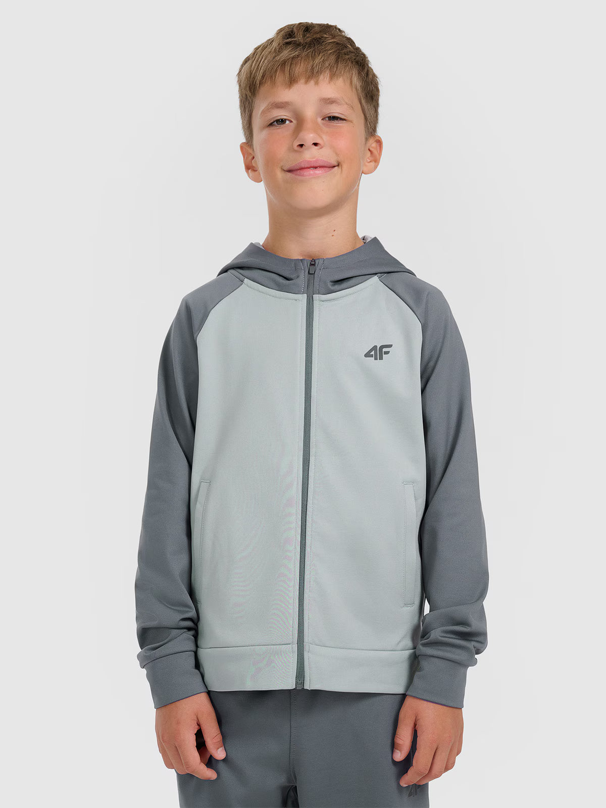 Bluza sportowa rozpinana z kapturem chłopięca