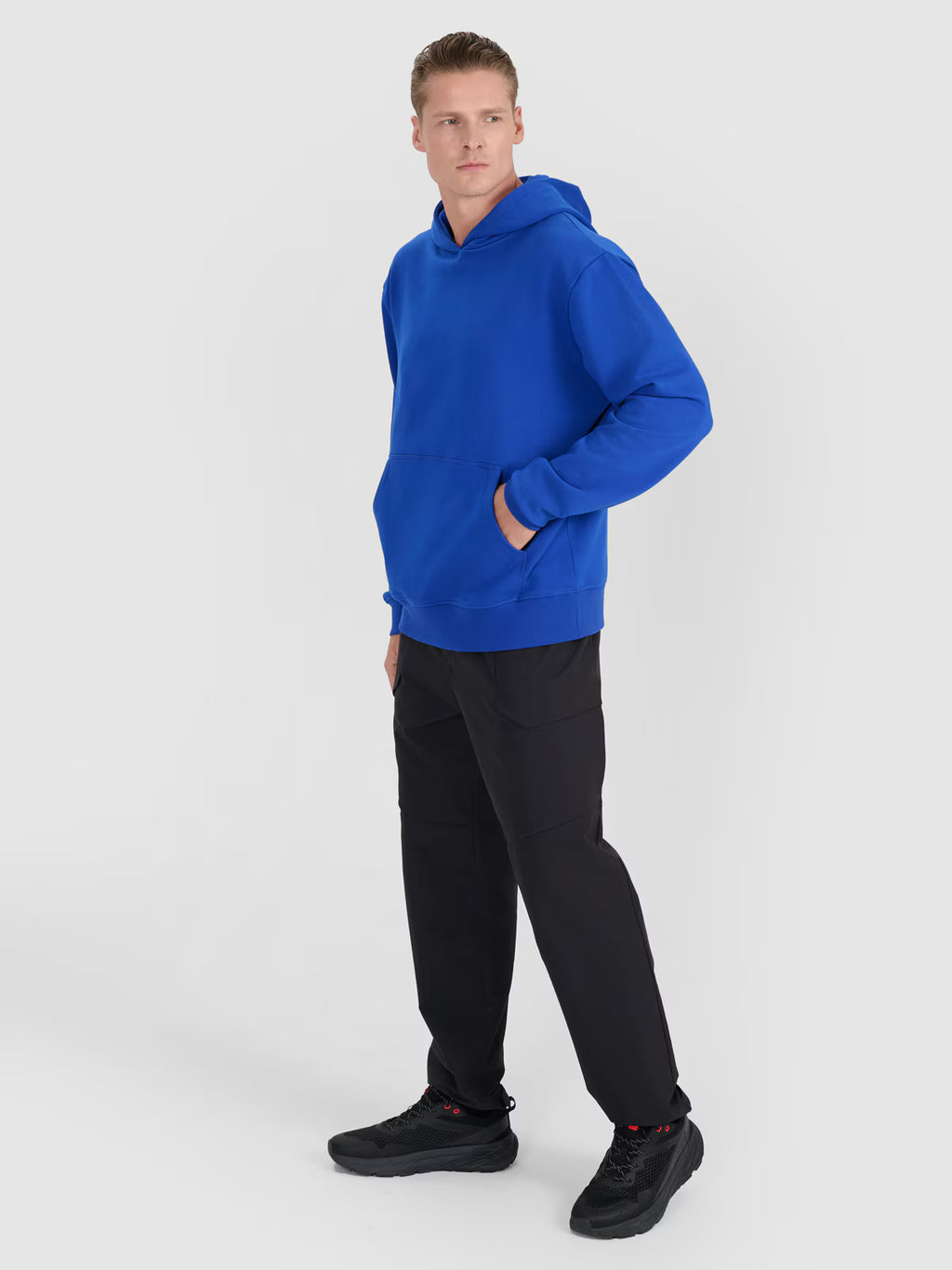 Bluza dresowa nierozpinana z kapturem męska
