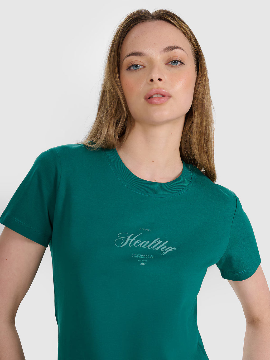 T-shirt regular z nadrukiem damski