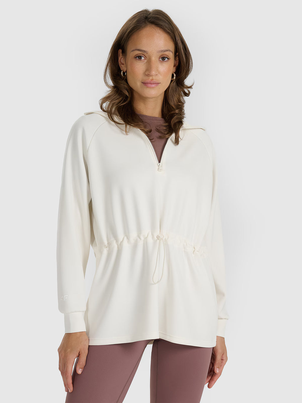 Bluza dresowa nierozpinana z modalem damska
