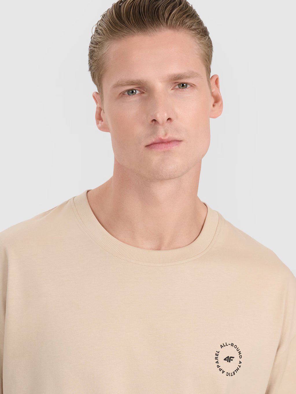 T-shirt oversize z nadrukiem męski
