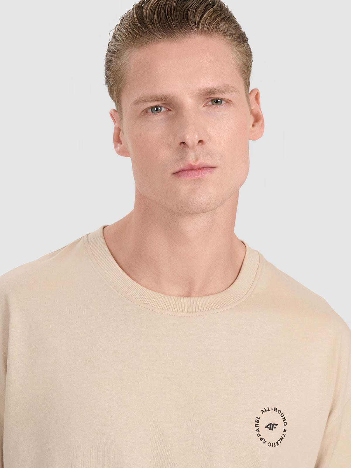 T-shirt oversize z nadrukiem męski