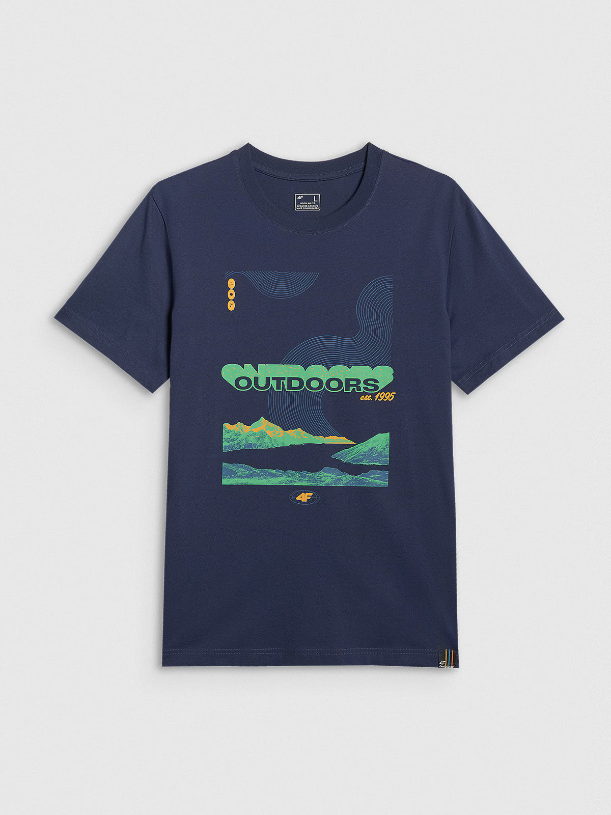 T-shirt regular z nadrukiem męski