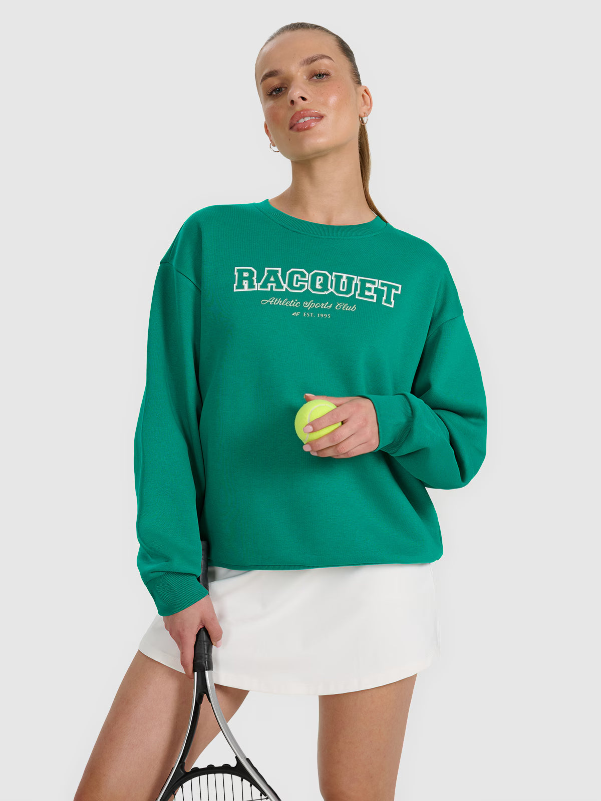 Bluza dresowa nierozpinana bez kaptura damska