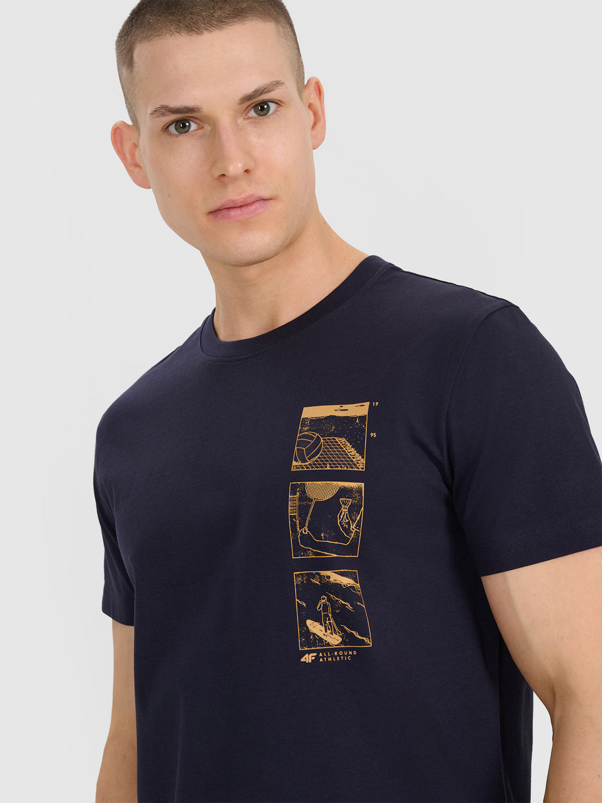 T-shirt regular z nadrukiem męski