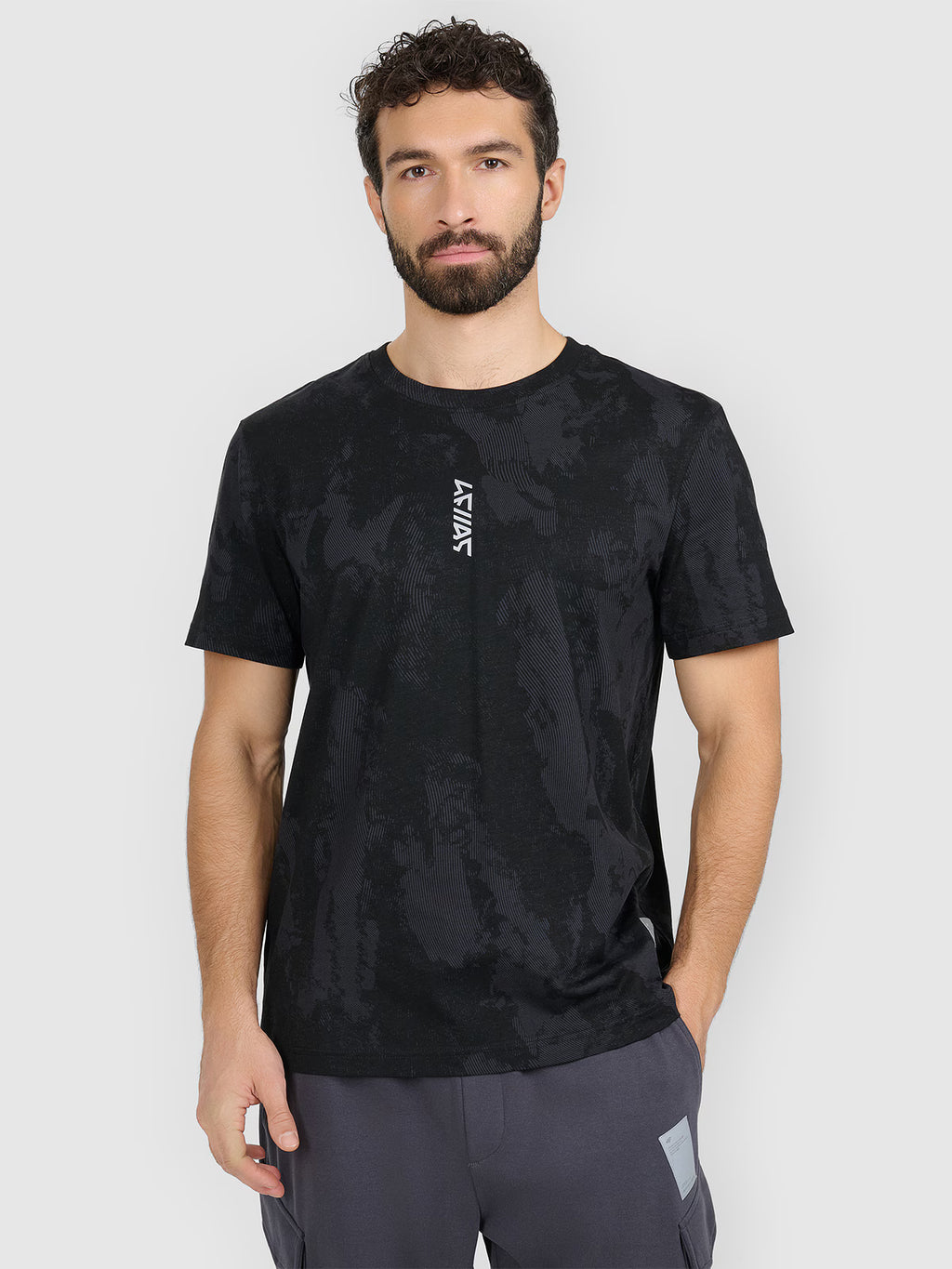 T-shirt regular z nadrukiem męski