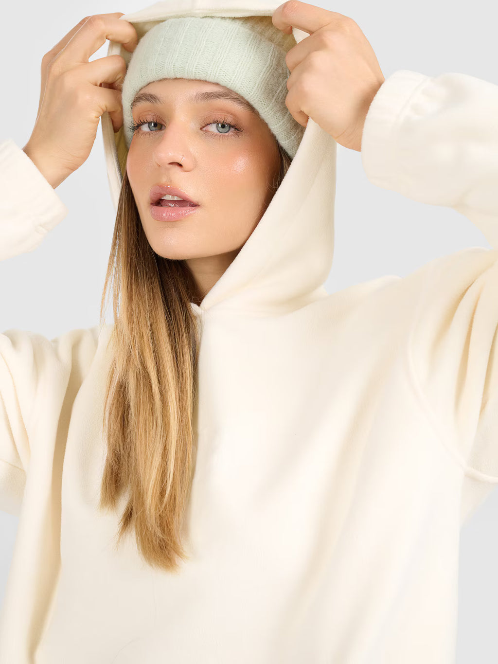 Polar loose z kapturem damski