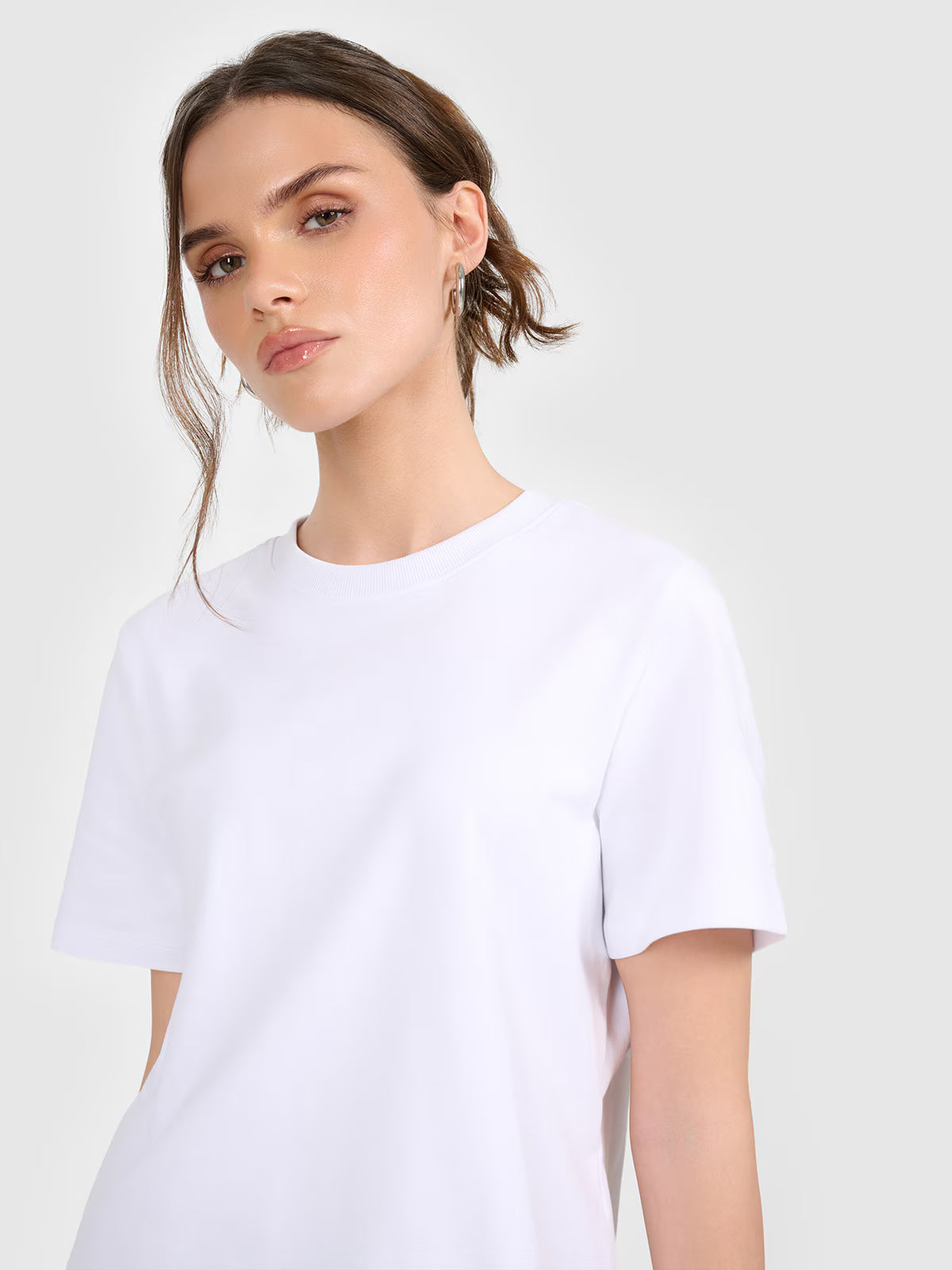 T-shirt regular gładki damski