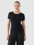 T-shirt slim z nadrukiem damski