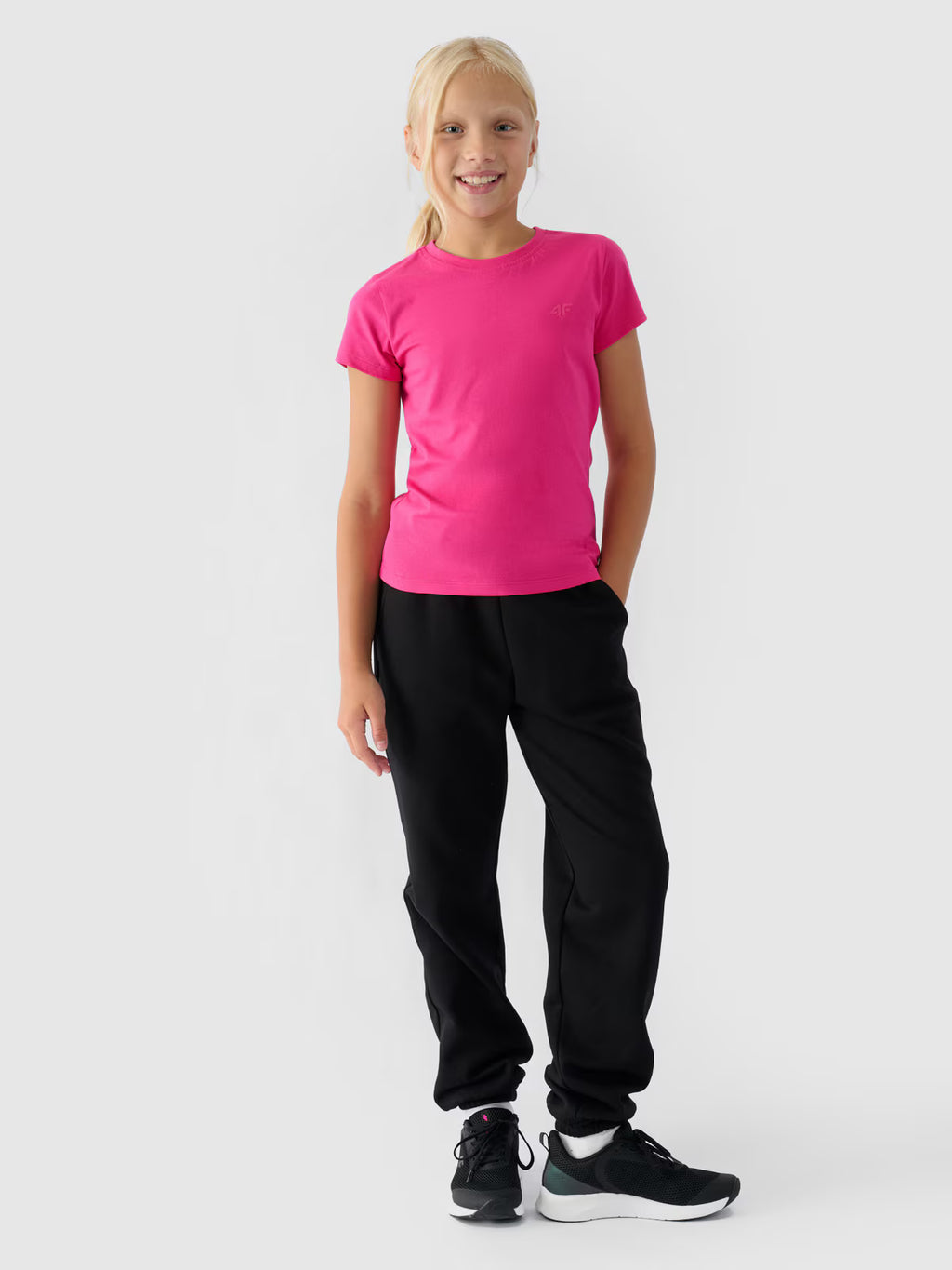 T-shirt gładki dziewczęcy
