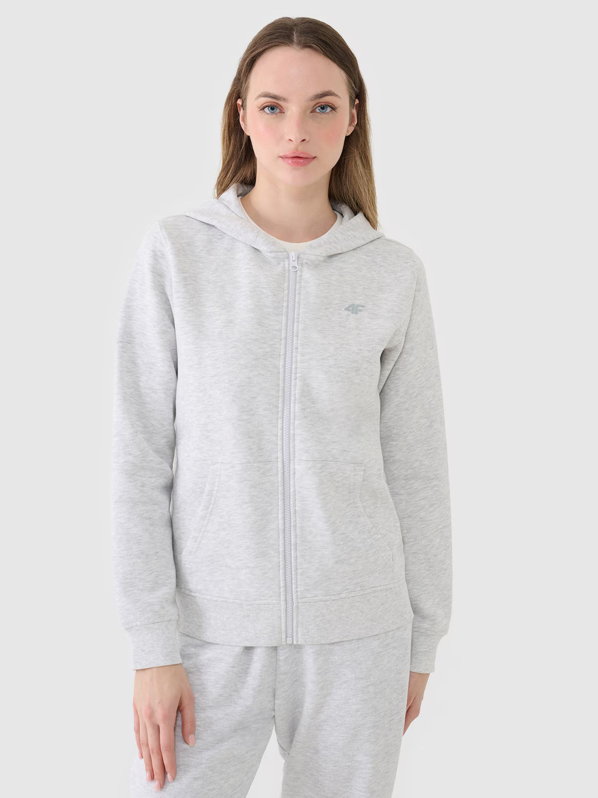 Bluza dresowa rozpinana z kapturem damska