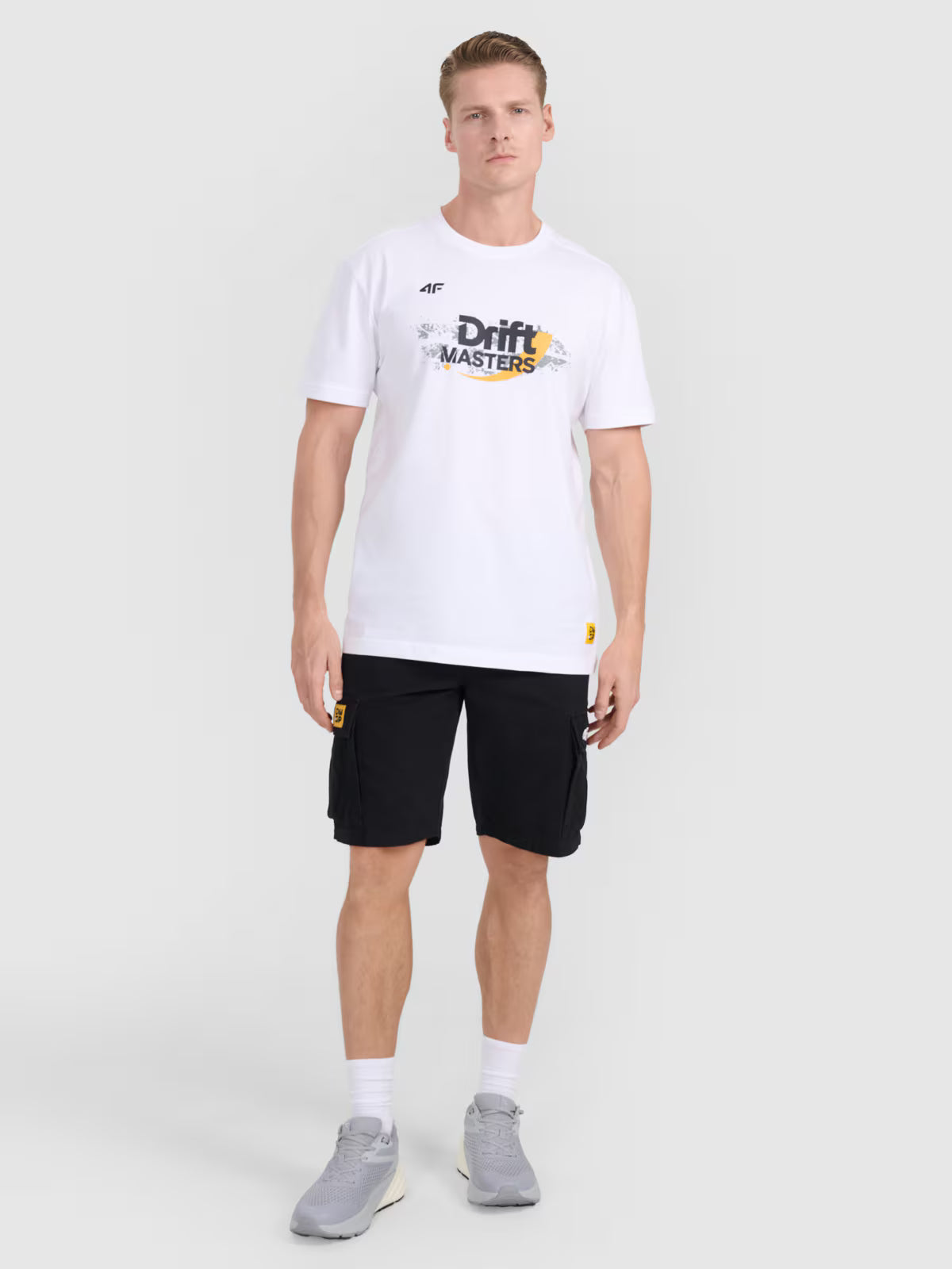 T-shirt regular z nadrukiem uniseks 4F x Drift Masters