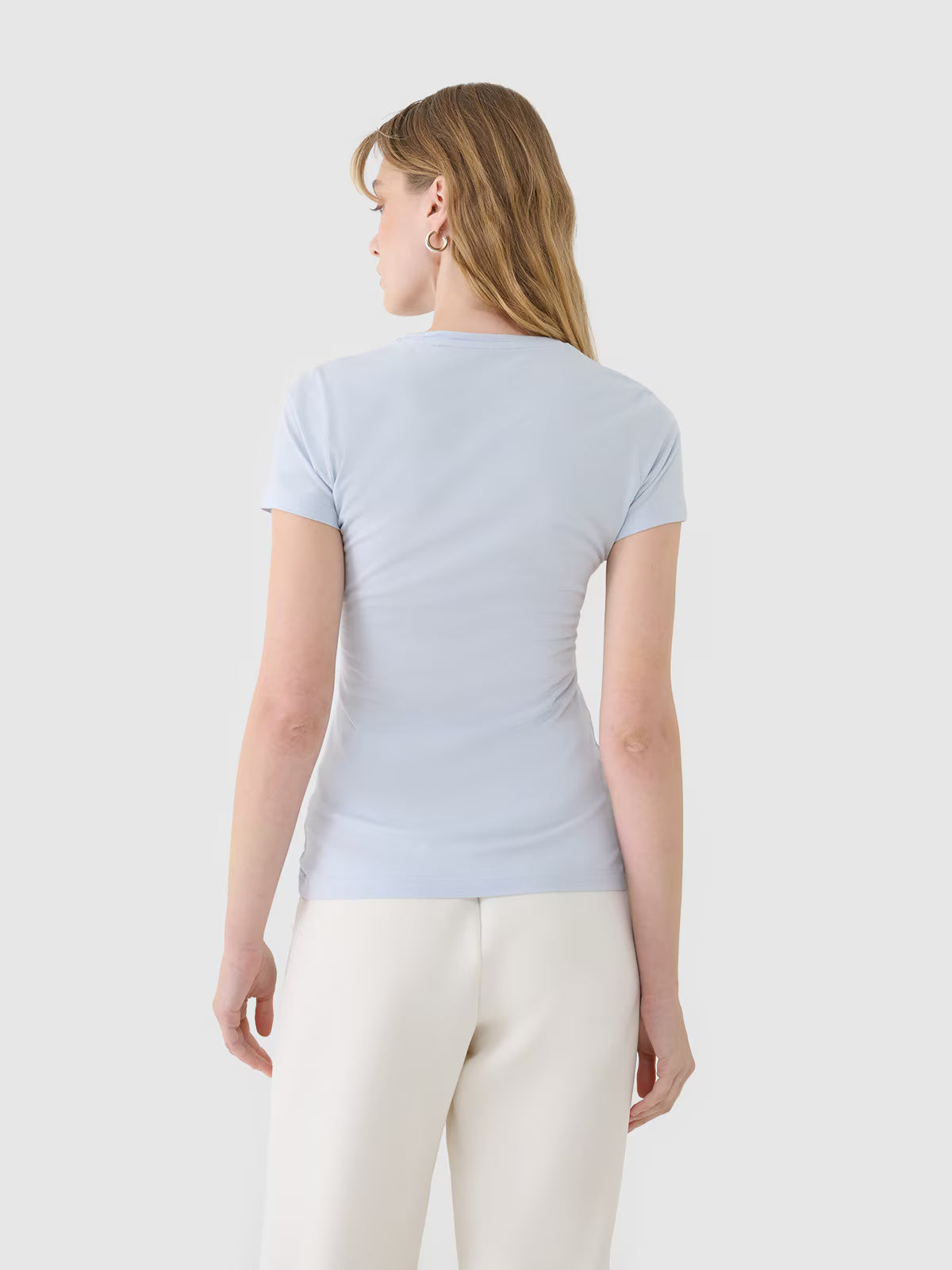 T-shirt slim z modalem damski