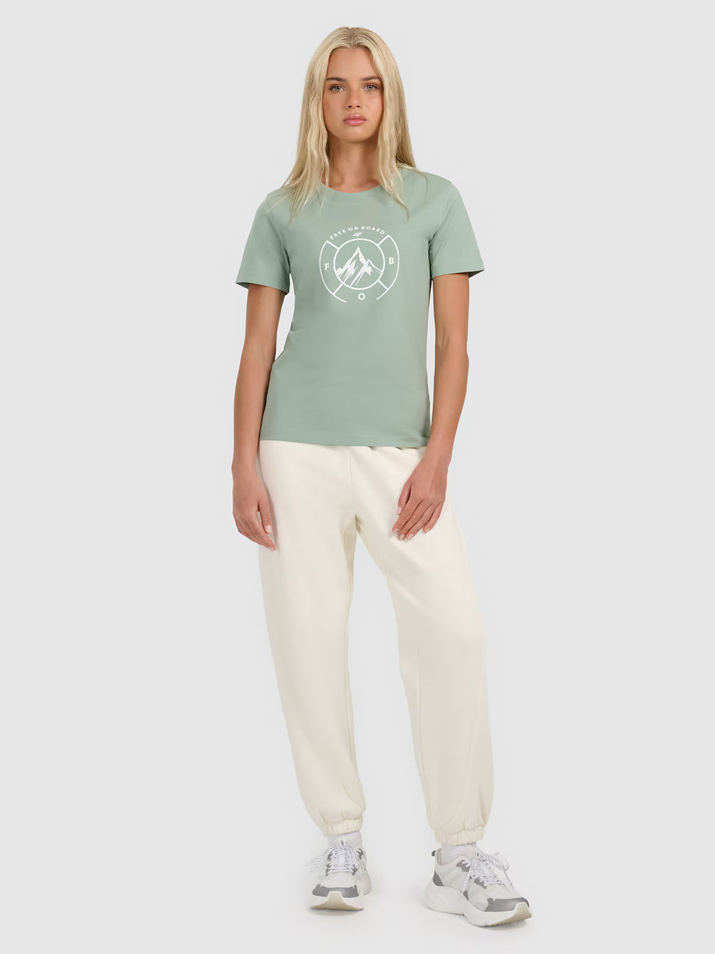T-shirt regular z nadrukiem damski