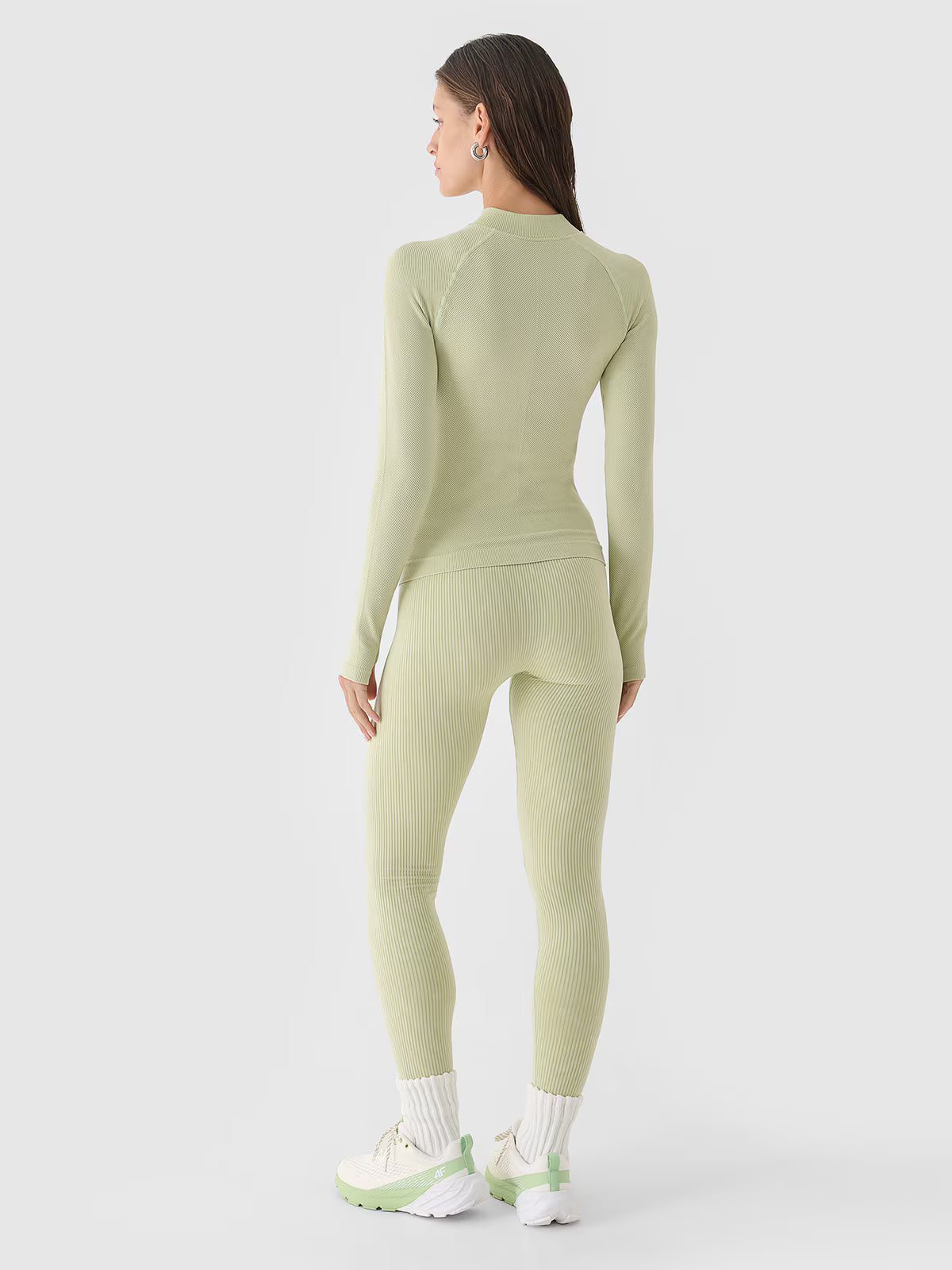 Legginsy bezszwowe w prążki damskie