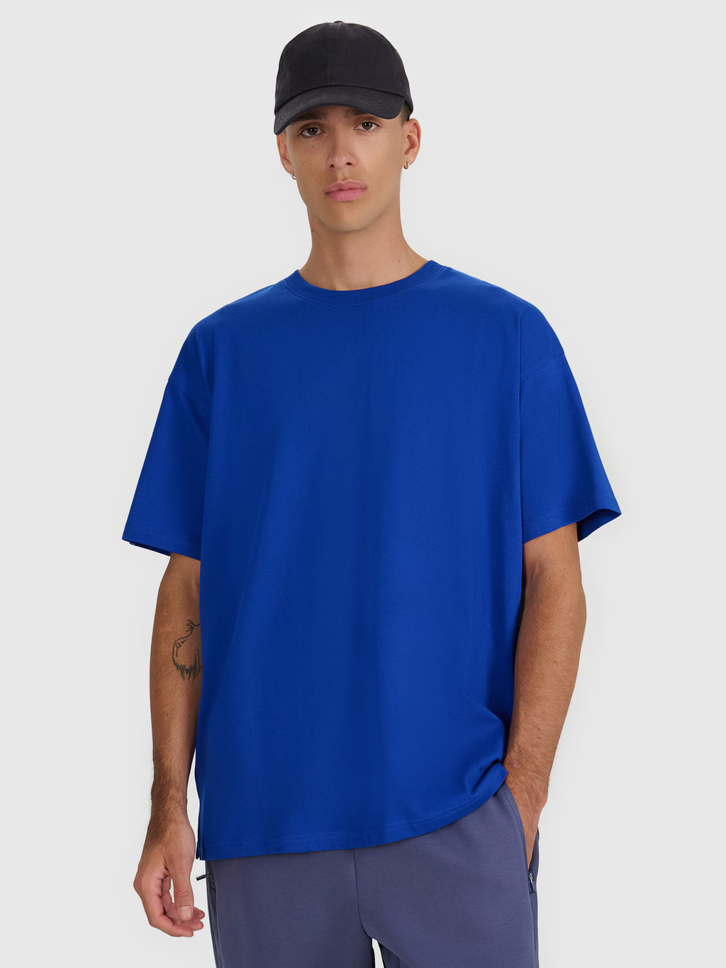 T-shirt oversize z nadrukiem męski