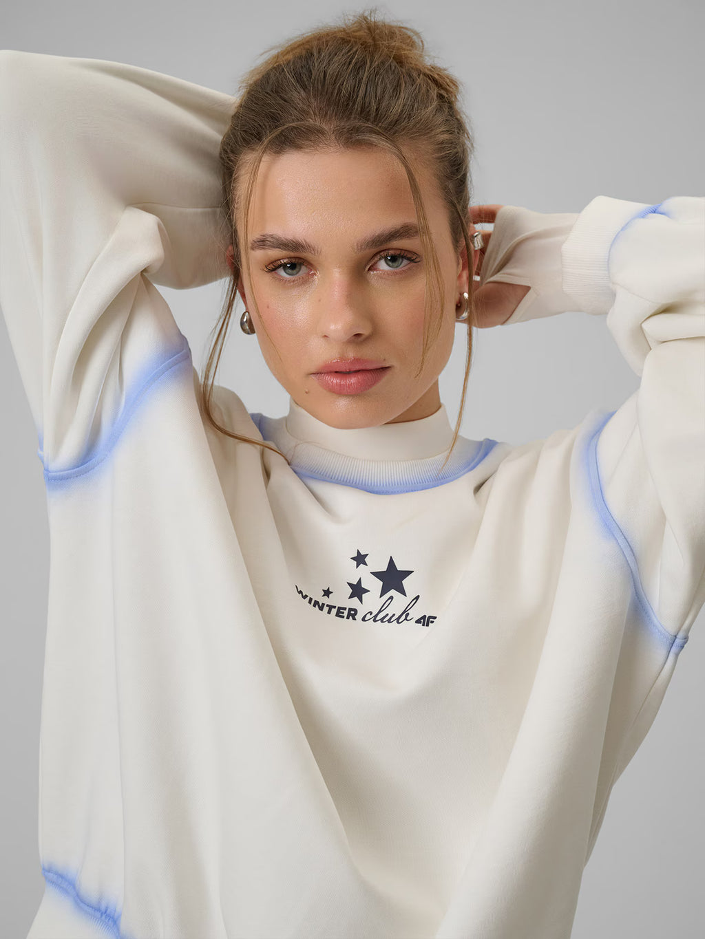 Bluza dresowa regular bez kaptura damska