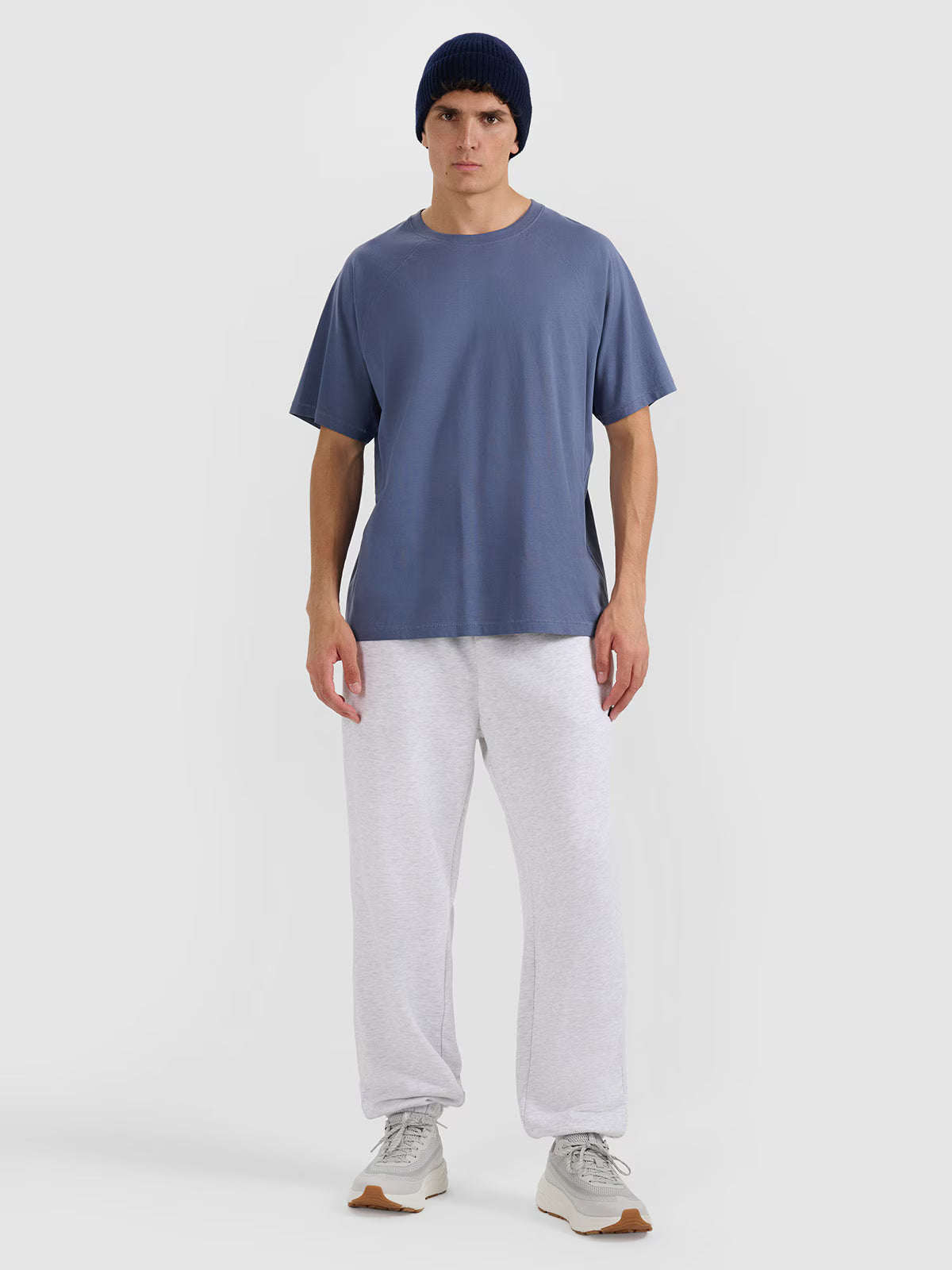 T-shirt oversize gładki męski