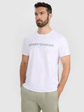 T-shirt regular z nadrukiem męski